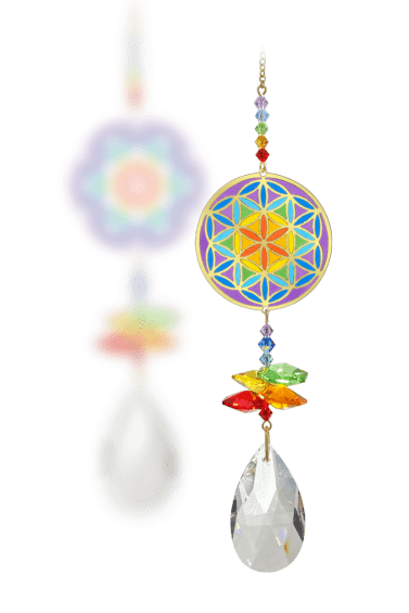 Flower Of Life Rainbow Window Jewels