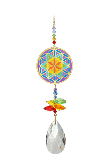 Flower Of Life Rainbow Window Jewels